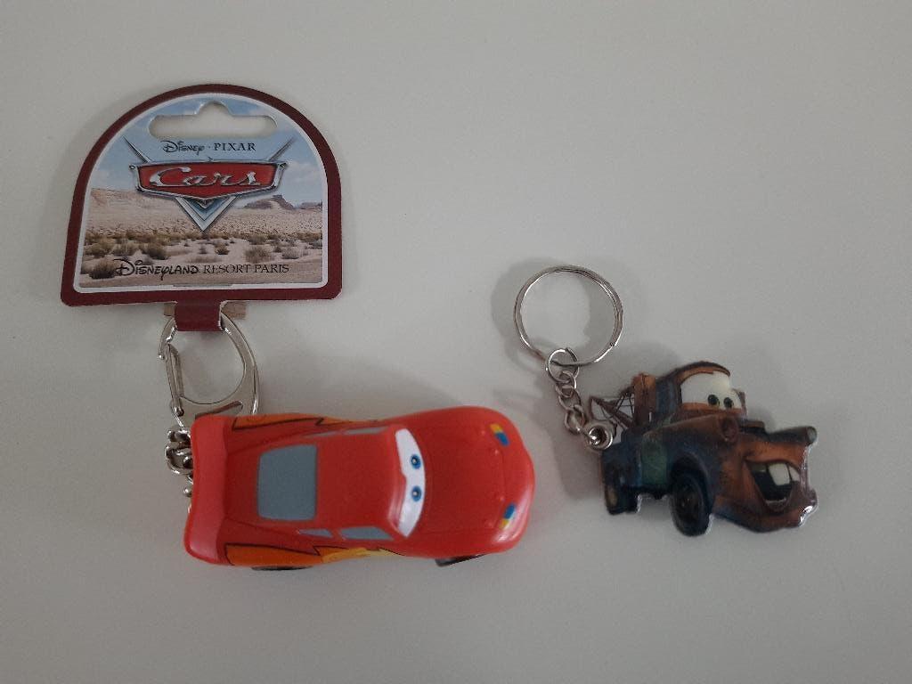 2 Disney Cars sleutelhangers, McQueen en Takel, Ophalen of Verzenden, Overige figuren, Zo goed als nieuw, Overige typen