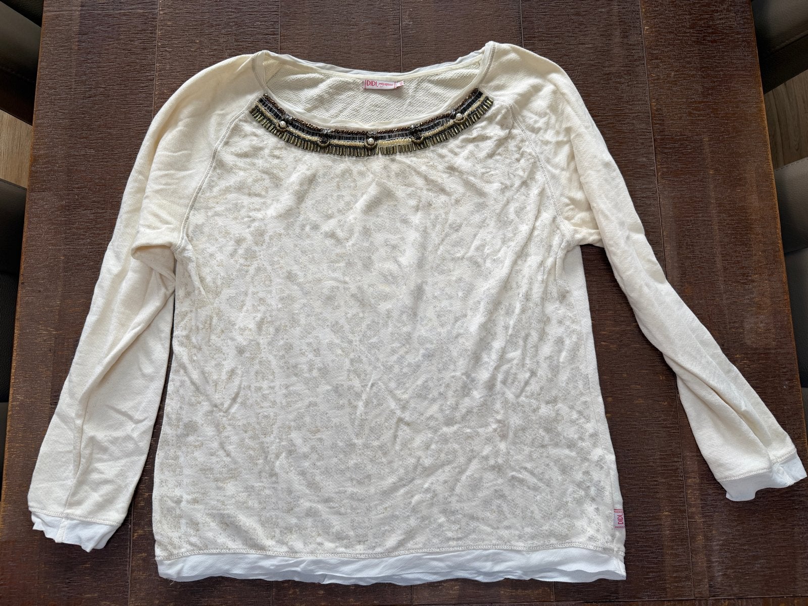 Didi Trui XXL - Crèmekleurig met Kraalaccenten, Verzenden, Gedragen, Maat 46/48 (XL) of groter, Beige