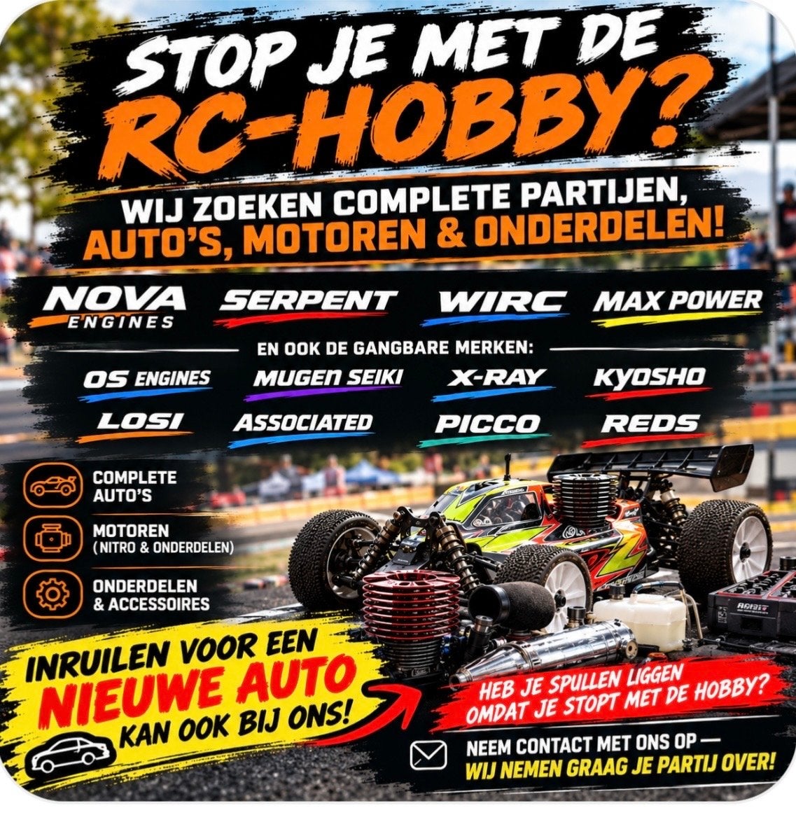 RC-Hobby: Wij kopen complete partijen, auto's, motoren & ond, Overige merken, Gebruikt, Auto, Groter dan 1:32