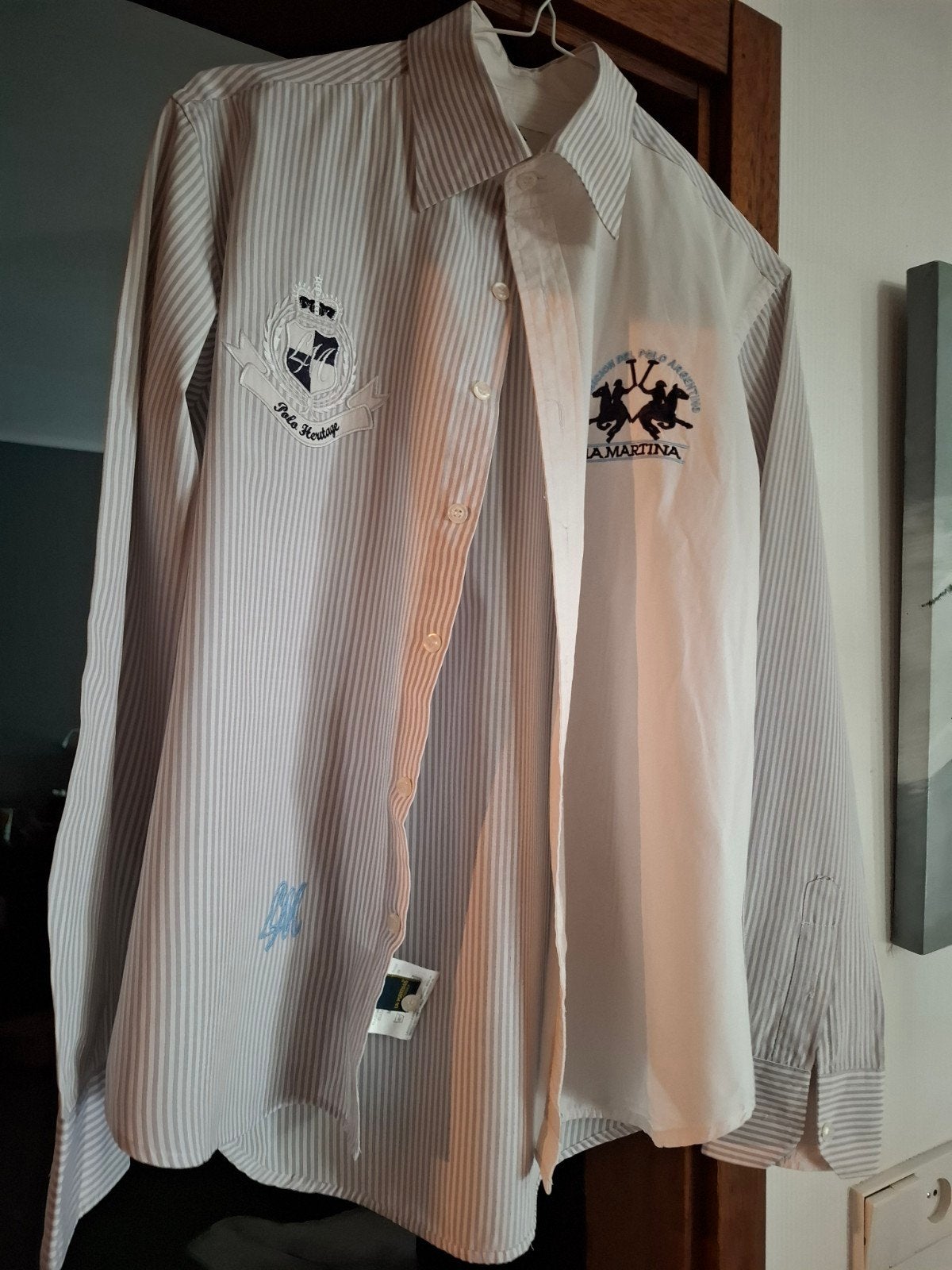 Zomer herenhemd l' martina, Overige kleuren, Zo goed als nieuw, La martina, Halswijdte 39/40 (M)