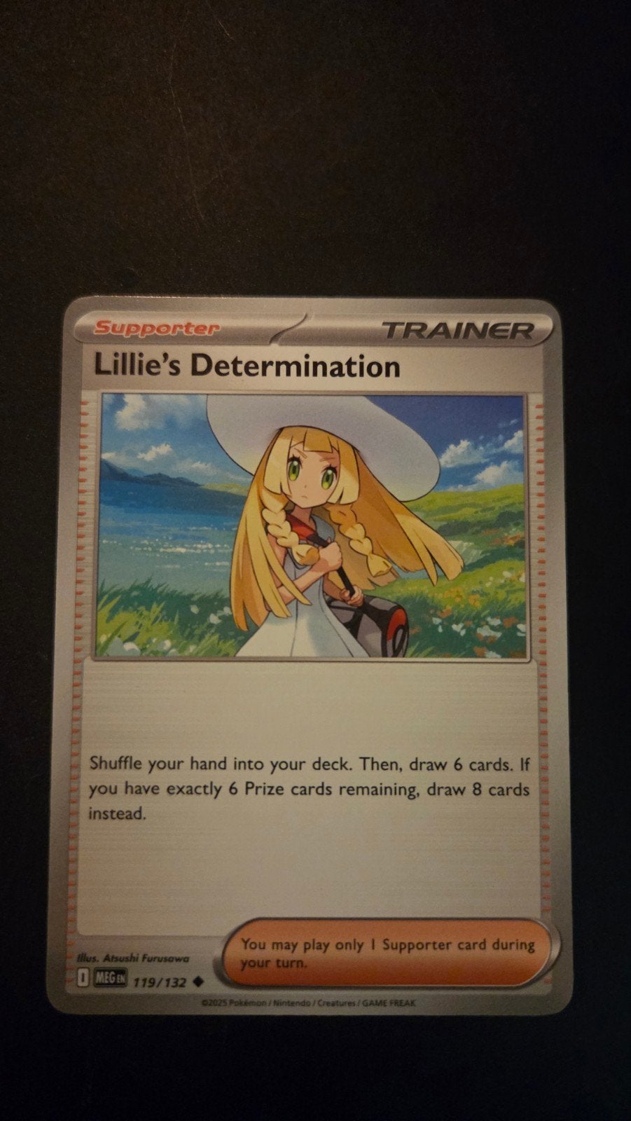 Lillie's Determination 119/132- Mega Evolution Pokémon Kaart, Ophalen of Verzenden, Zo goed als nieuw, Losse kaart