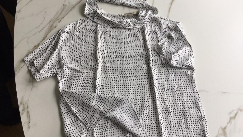 Natan blouse zwart-ecru mt 42 NL, Kleding | Dames, Blouses en Tunieken, Zwart, Maat 42/44 (L), Ophalen of Verzenden, Zo goed als nieuw