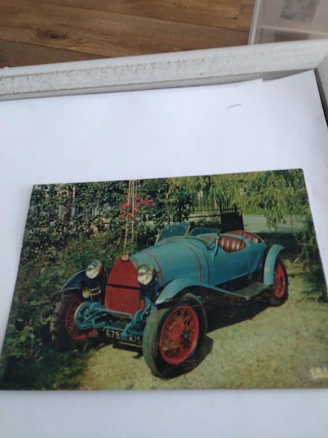 Vintage Ansichtkaart Bugatti, Ophalen of Verzenden, 1960 tot 1980, Gelopen