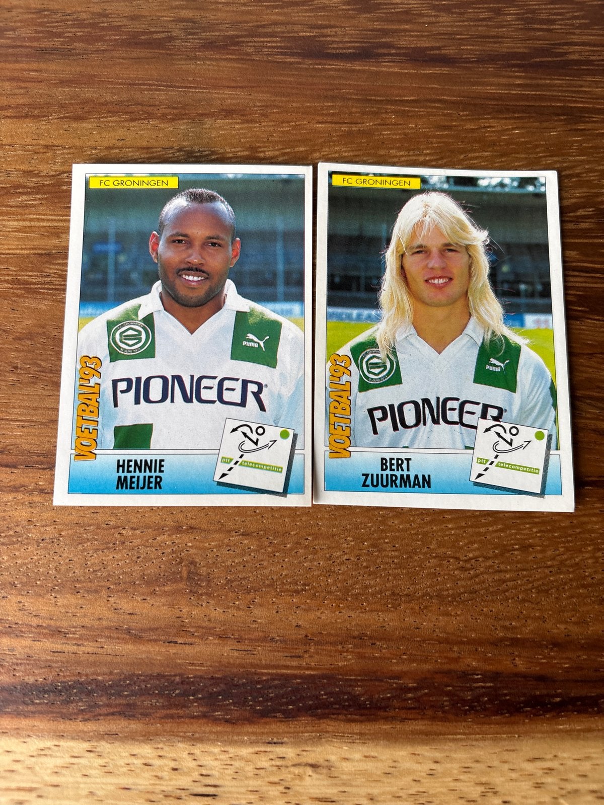 FC Groningen Voetbal '93 Panini Plaatjes Hennie Meijer & Ber, Ophalen of Verzenden, Zo goed als nieuw, Stickers en Plaatjes