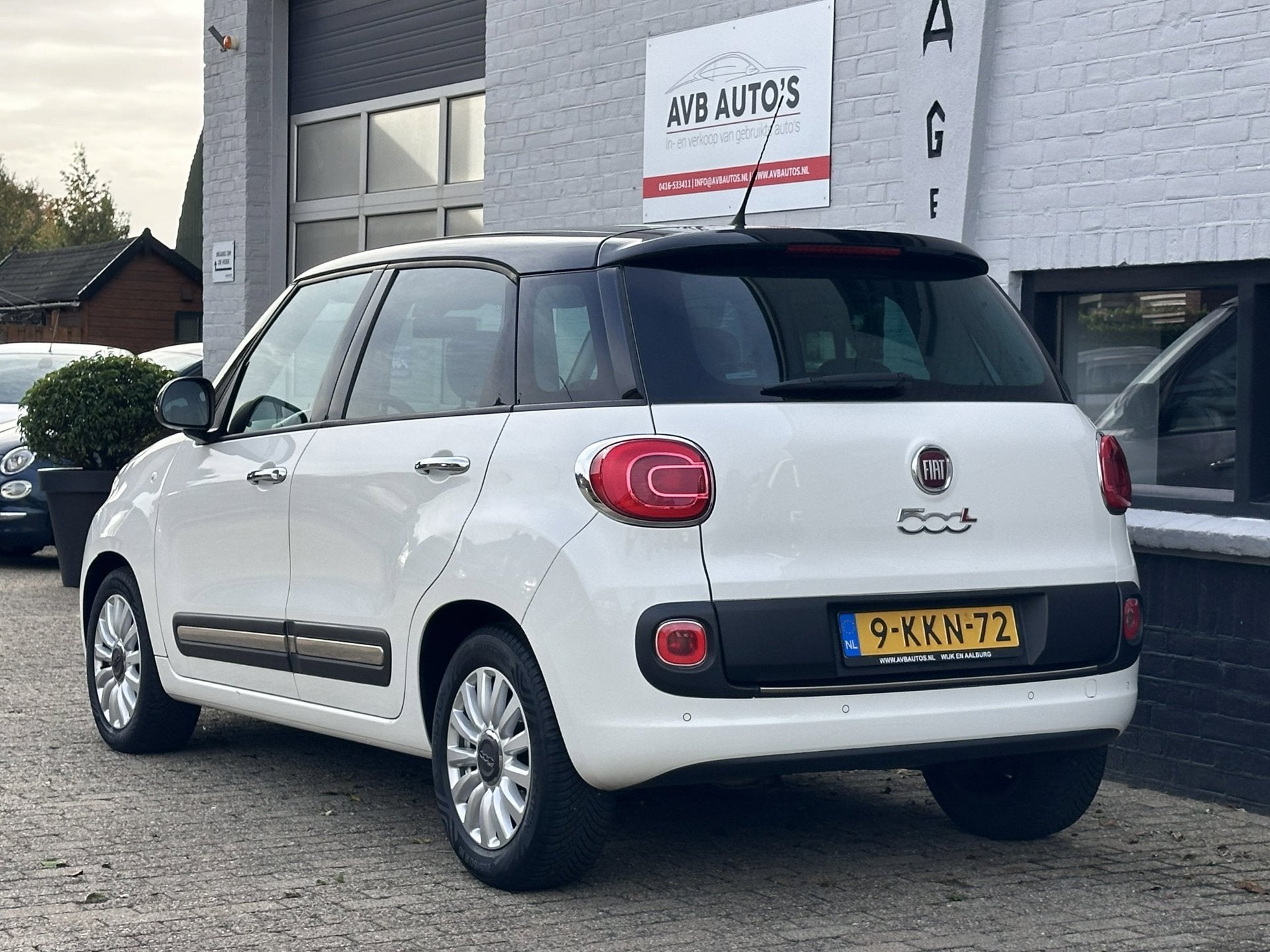 Fiat 500 L 0.9 TwinAir Easy Eco Airco Cruise PDC APK tm 8-27, Auto's, Stof, Gebruikt, Verwarmde buitenspiegels, Wit