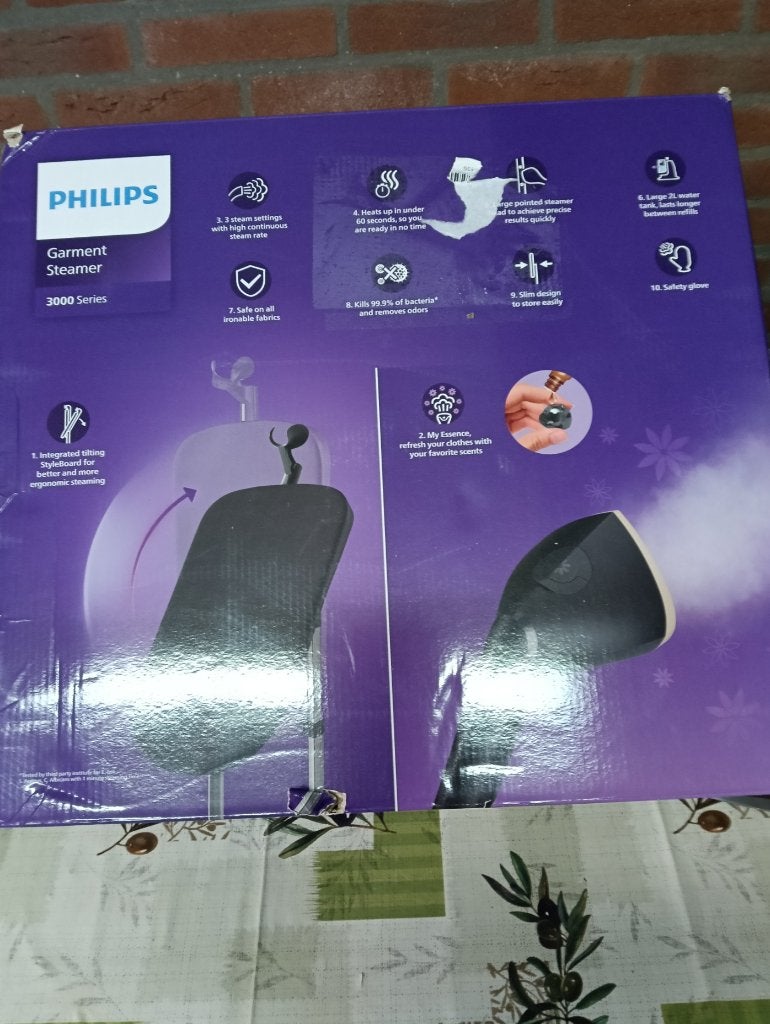 Philips 3000 Series Stand Steamer STE3170/80, Ophalen, Zo goed als nieuw, Strijkijzer met snoer
