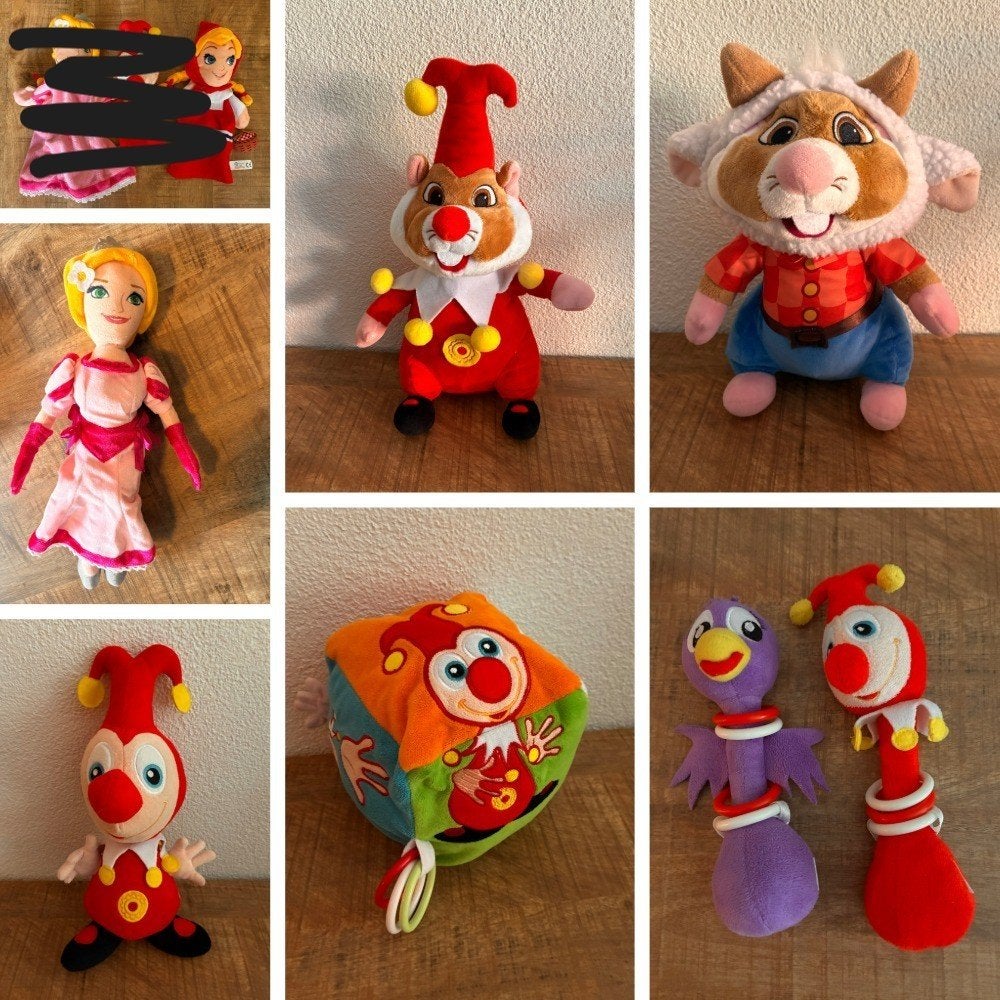 Efteling knuffels - kubus - rammelaars. ZGAN. Zie FOTO's, Kinderen en Baby's, Speelgoed | Babyspeelgoed, Ophalen of Verzenden
