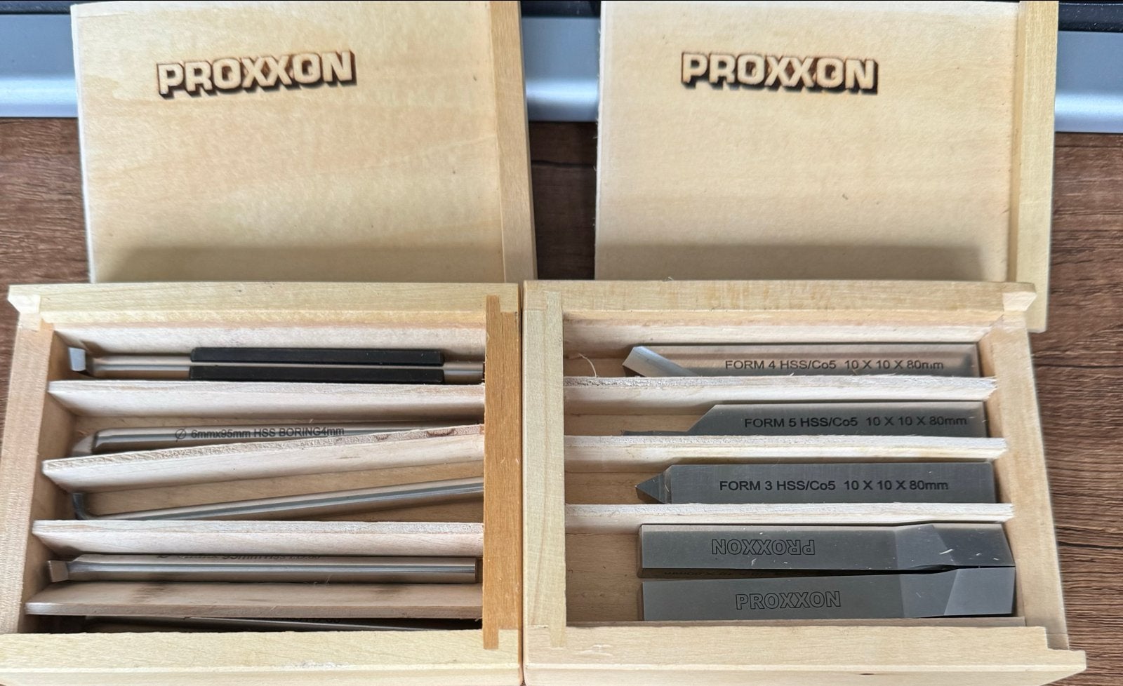 Proxxon draaibeitels en boorstaven set, Doe-het-zelf en Verbouw, Draaibanken, Ophalen of Verzenden, Zo goed als nieuw, Onderdeel