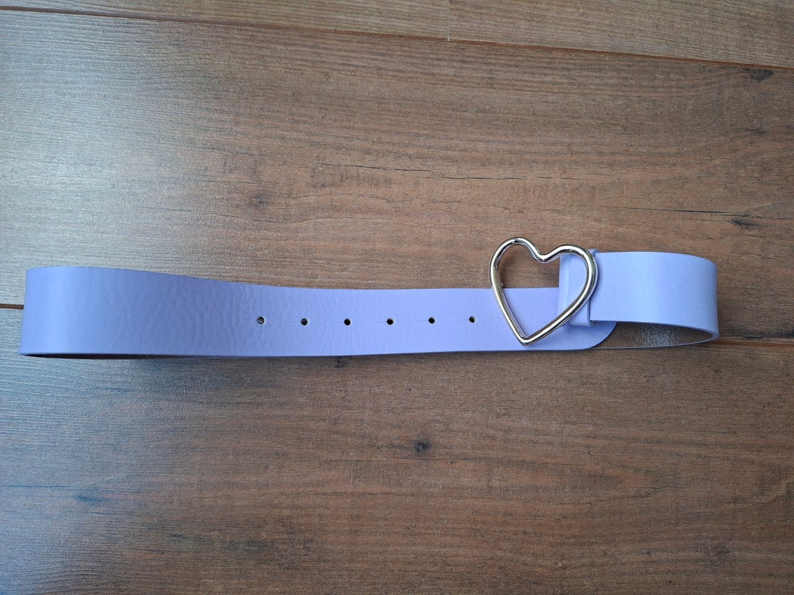 Sienna Lila Riem met Gouden Hartje - Maat 75, Overige kleuren, 3 tot 5 cm, Minder dan 80 cm, Echt leder