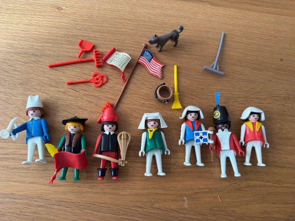 PLAYMOBIL set van engelse ridder, jonkheren, muzikant, bode, Kinderen en Baby's, Speelgoed | Playmobil, Ophalen, Gebruikt, Losse onderdelen