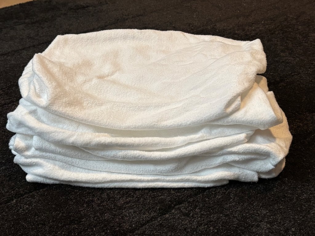 6 moltons voor babywieg van de Hema., Kinderen en Baby's, Kinderkamer | Beddengoed, Ophalen, Gebruikt, Jongetje of Meisje, Matrasbeschermer