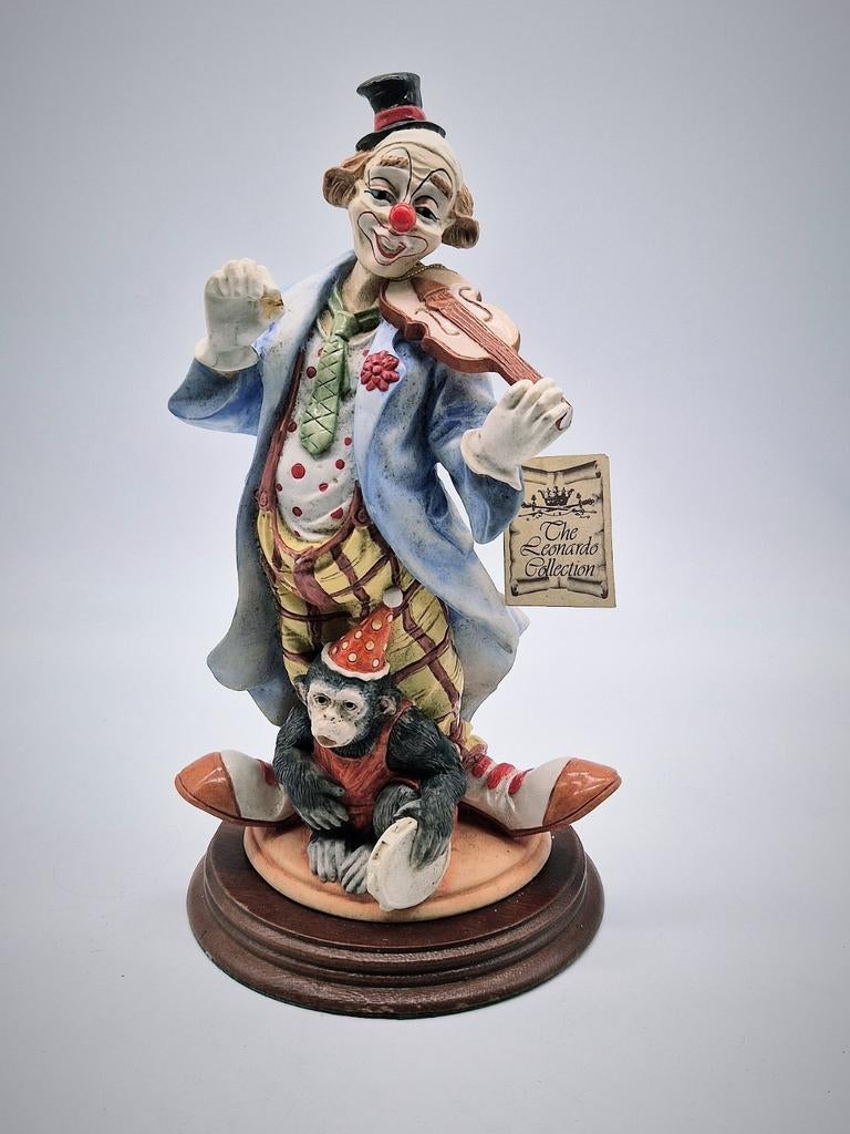 Beeldje clown met aapje, The Leonardo Collection, Verzamelen, Ophalen of Verzenden