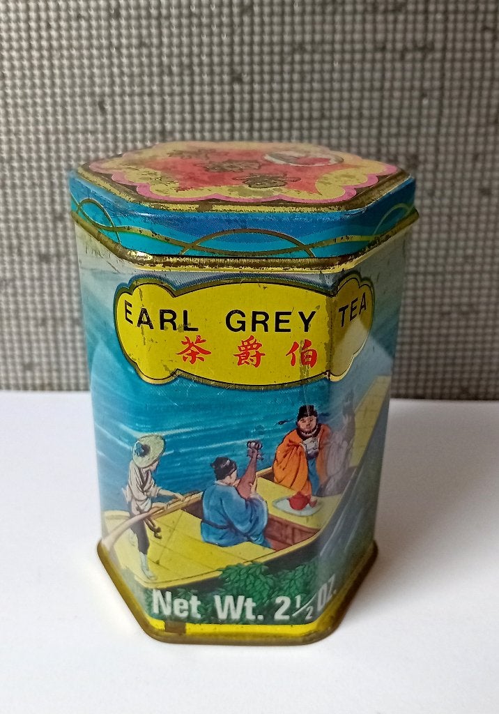 vintage kwong sang earl grey tea blik, Verzamelen, Blikken, Verzenden, Gebruikt, Overige