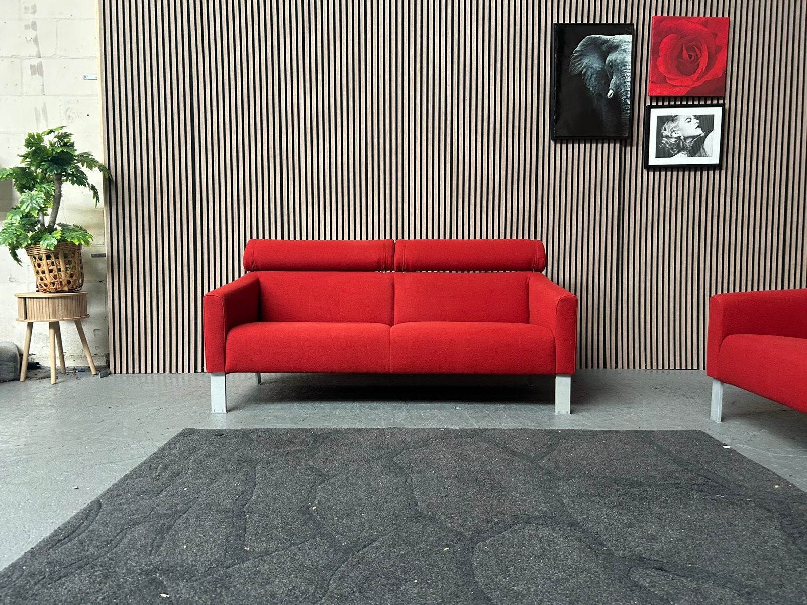 GRATIS LEVERING Leolux Patachou Rood Wol 180X81 GEREINIGD, Leolux Patachou, 150 tot 200 cm, Tweepersoons, 75 tot 100 cm