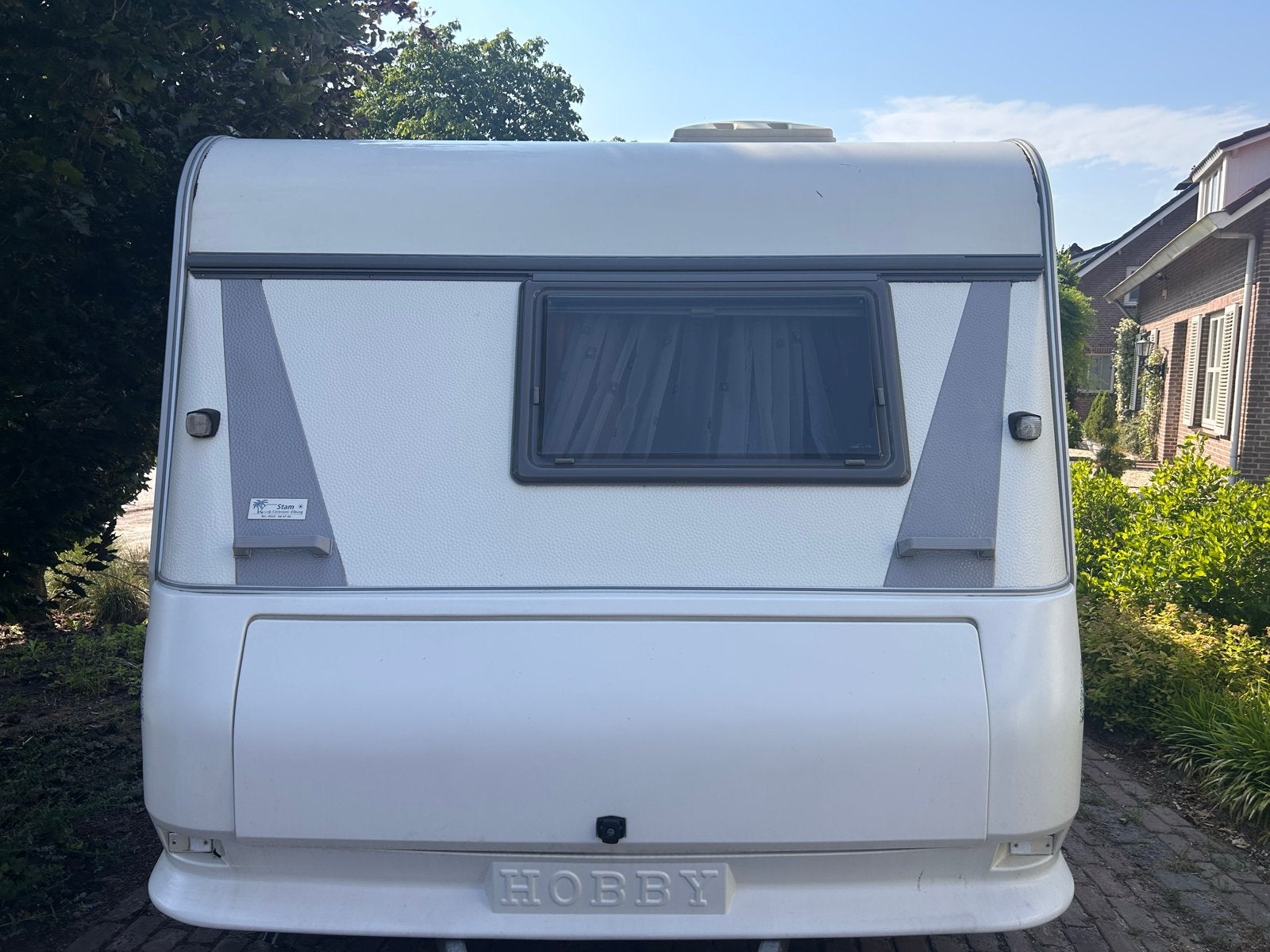 Hobby De Luxe Easy Caravan met Voortent en Fietsenrek, Caravans en Kamperen, Vast bed, Rondzit, Hobby, Particulier