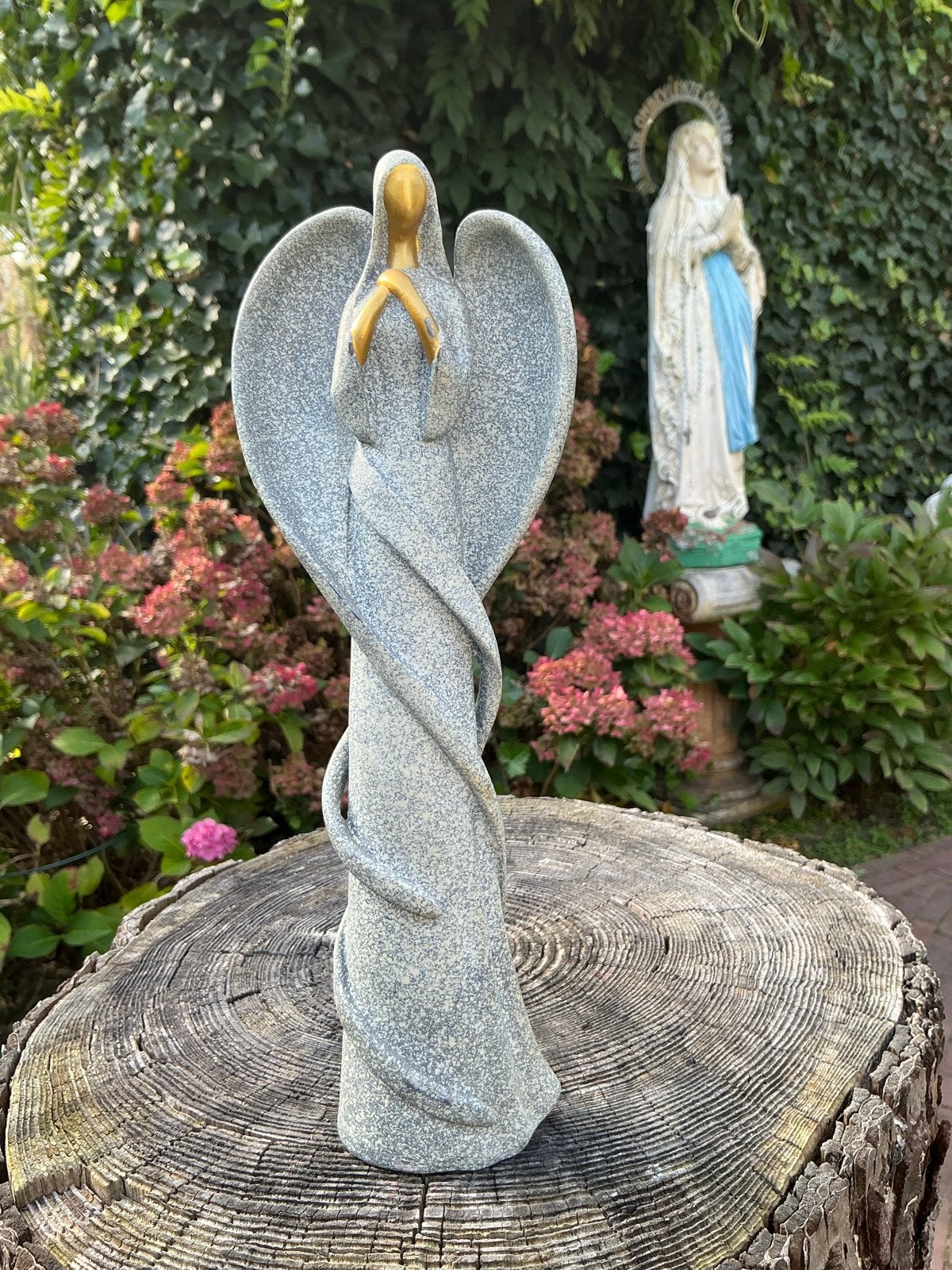 Modern Engelen Beeld ❤️ Marmer/Steen - 25 cm, Ophalen of Verzenden, 20 - 50 cm, Steen of Keramiek, Beeld