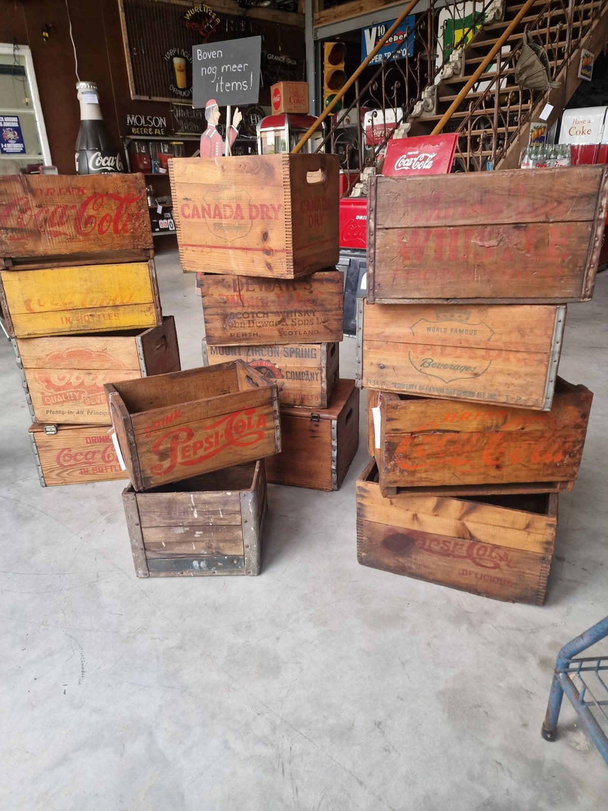 oude transport kisten van Coca-Cola pepsi Canada dry, Ophalen, Gebruikt, Verpakking