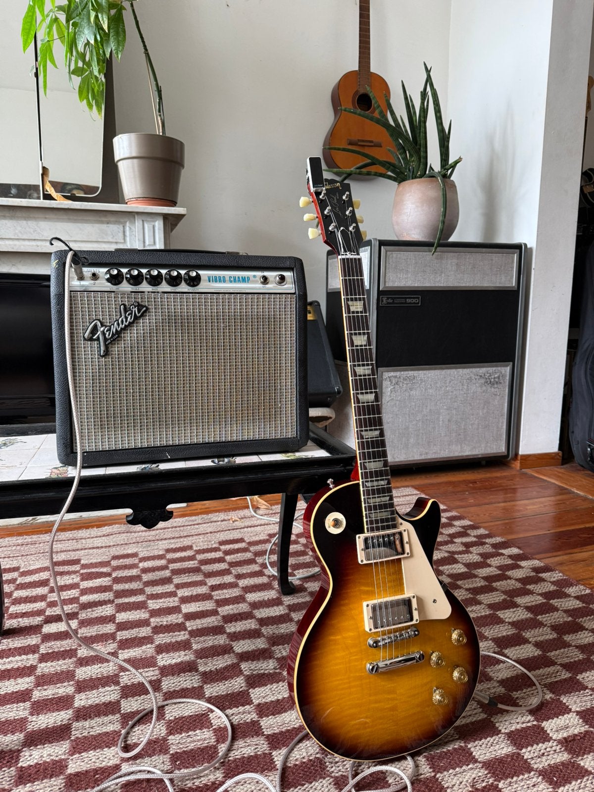 Fender Vibro Champ 1978, Ophalen of Verzenden, Zo goed als nieuw, Solid body, Overige merken