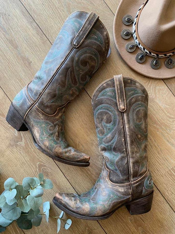 Lane Mexico cowboylaarzen 41 western boots bohemian laarzen, Kleding | Dames, Schoenen, Hoge laarzen, -, Ophalen of Verzenden
