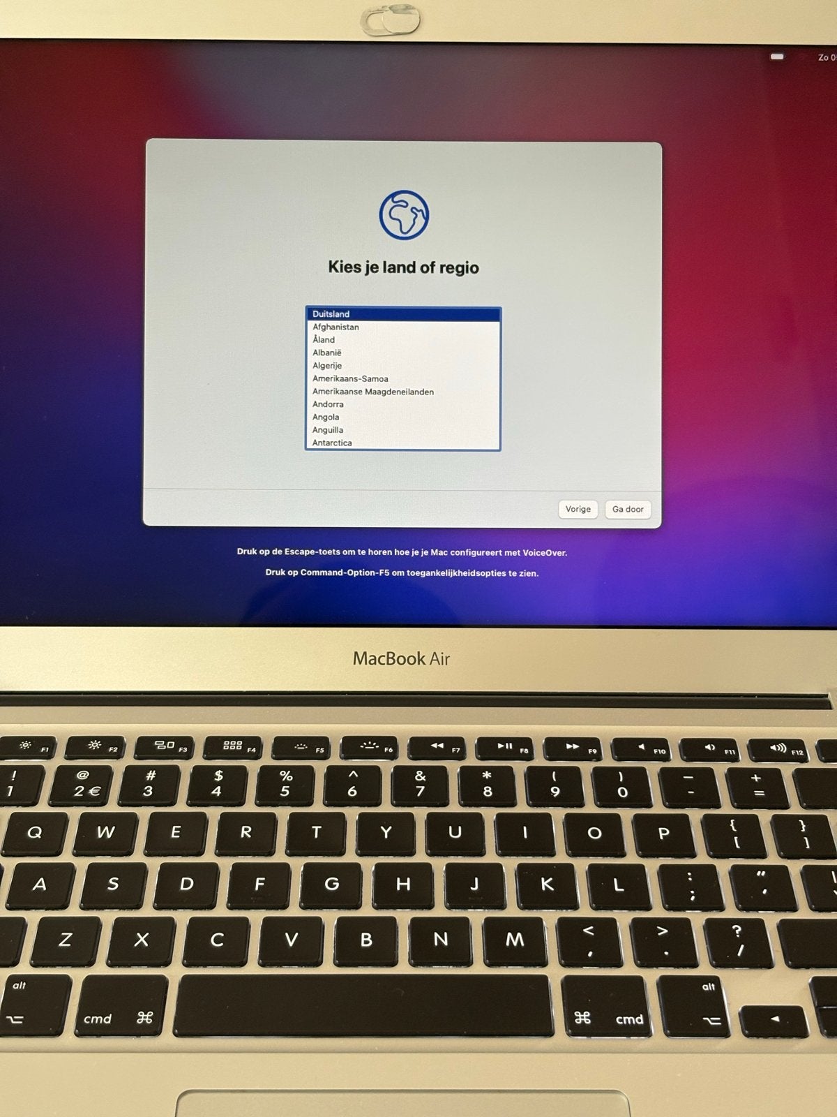 MacBook Air A1466 EMC 3178 - zeer goede staat!, Computers en Software, Apple Macbooks, Ophalen, Qwerty, 13 inch, Zo goed als nieuw