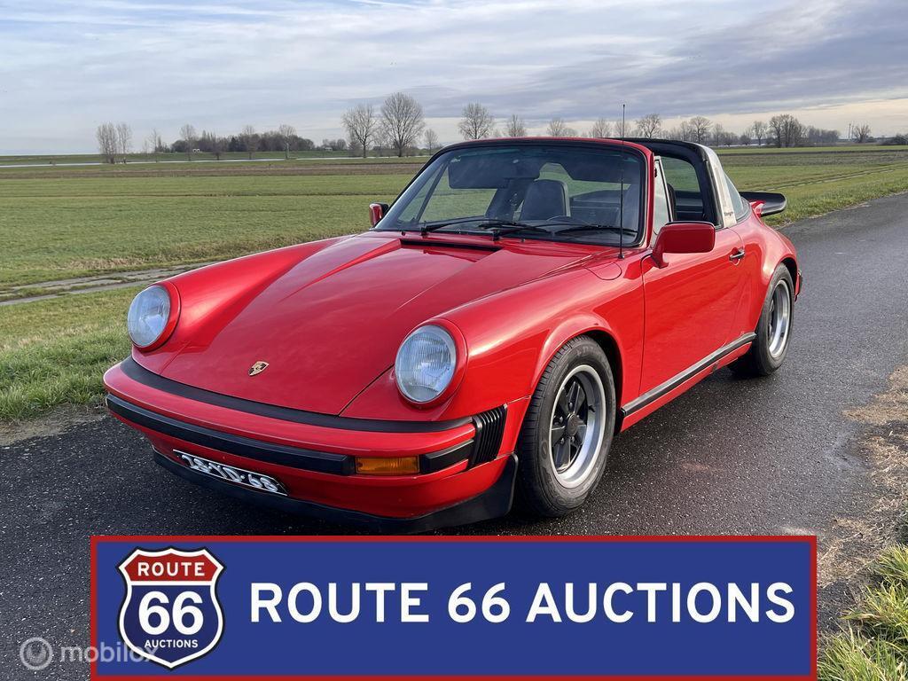 Porsche 911 Targa | 1974 | Route 66 Auctions, Auto's, Overige carrosserieën, Zwart, Bedrijf, Porsche