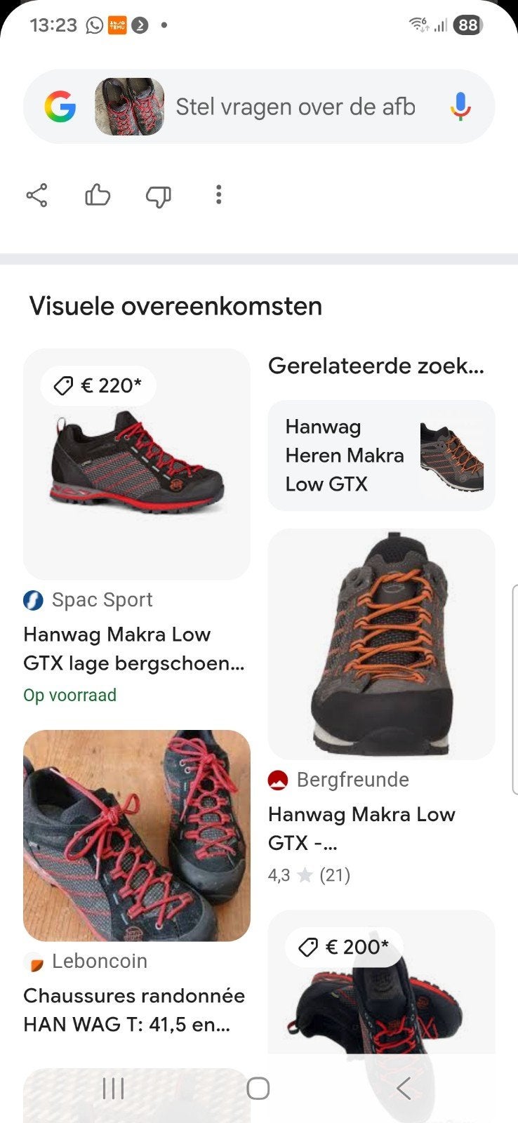 Mooie heren bergschoenen, Hanwag, Zwart, Ophalen of Verzenden, Sneakers of Gympen