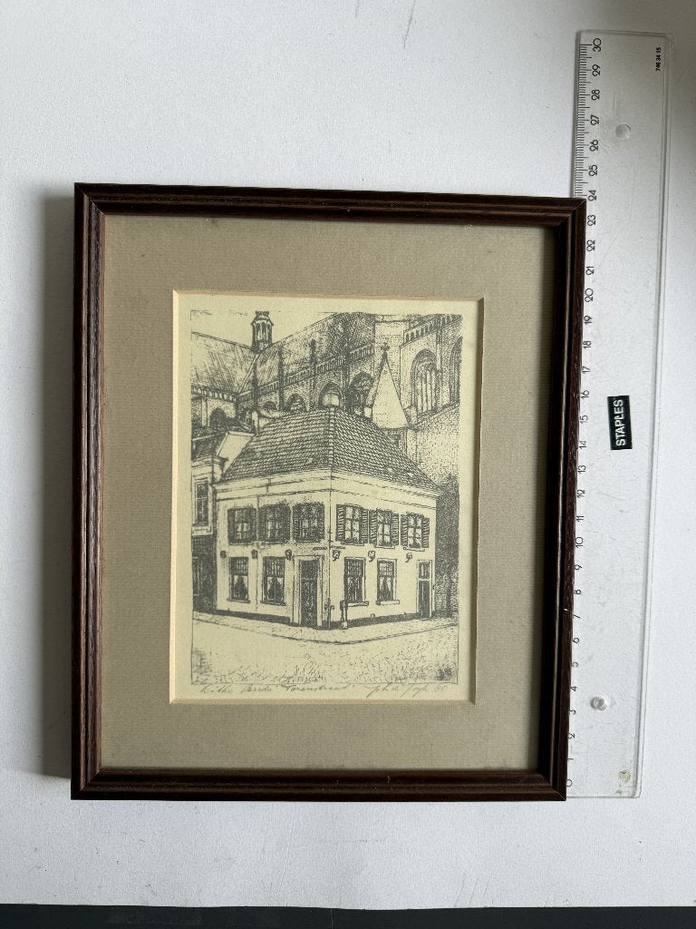 litho John de Jongh Breda Torenstraat, Ophalen of Verzenden, Overige onderwerpen, Lithografie
