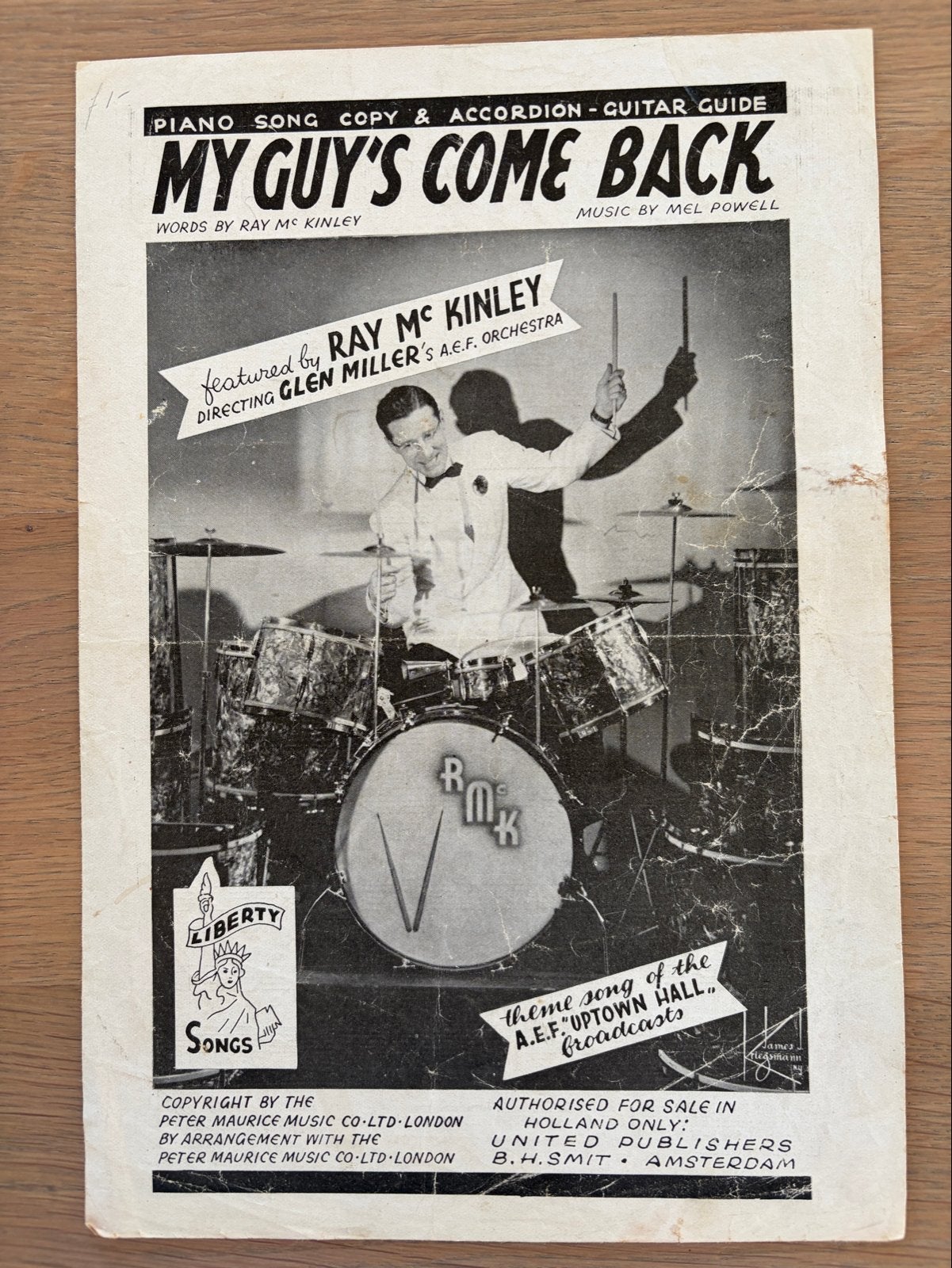Oude bladmuziek: My Guy's Come Back - Ray McKinley, Muziek en Instrumenten, Bladmuziek, Gebruikt, Ophalen of Verzenden, Artiest of Componist