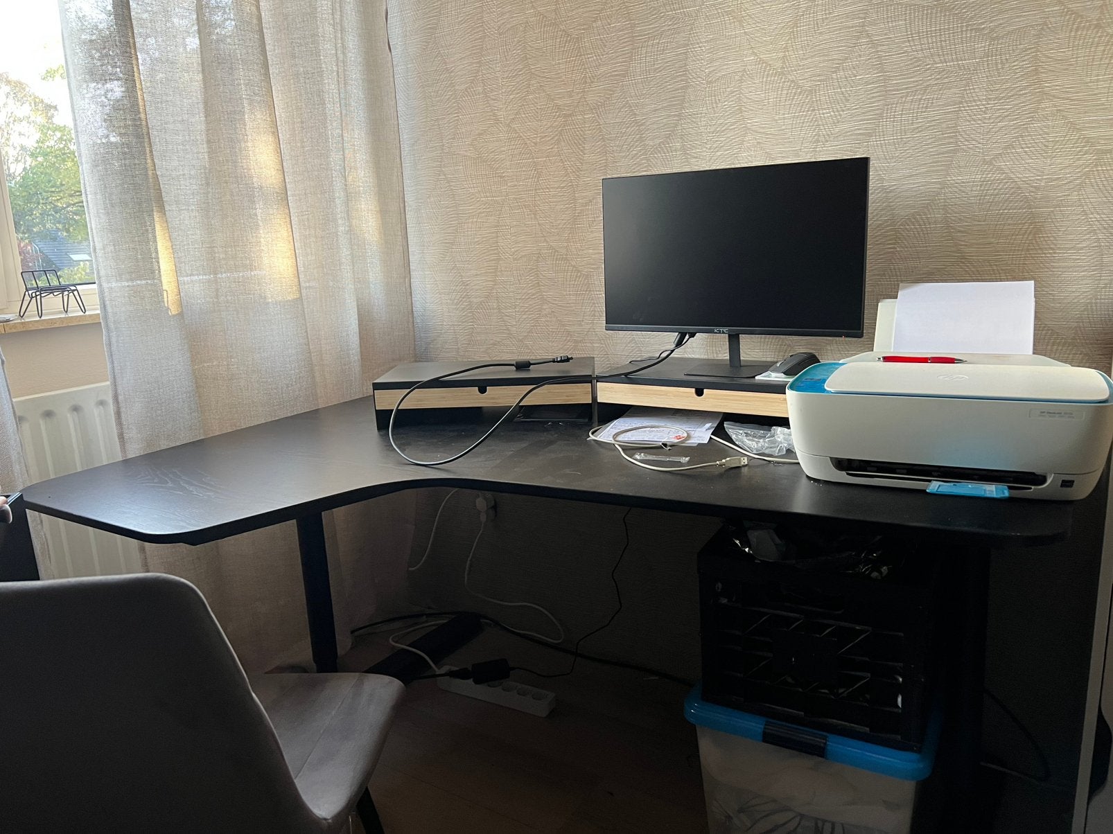 Ikea galant hoekbureau, Ophalen, Zwart, 160 cm, Gebruikt