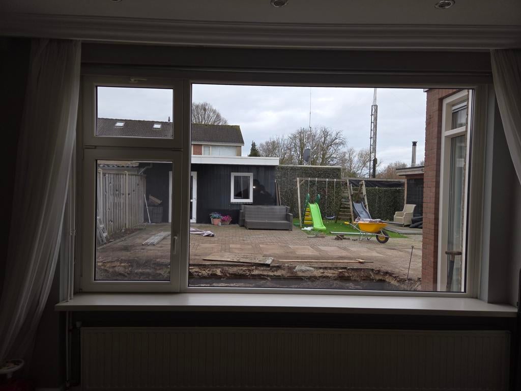 Kunststof kozijn Aluplast HR++, Ophalen, Gevelraam of Ruit, Gebruikt, 120 tot 160 cm
