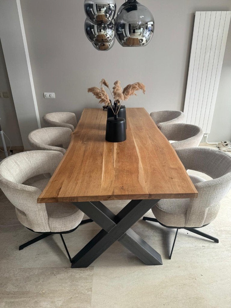 Eetkamertafel, Huis en Inrichting, Tafels | Eettafels, Gebruikt, 100 tot 150 cm, 200 cm of meer, Vijf personen of meer