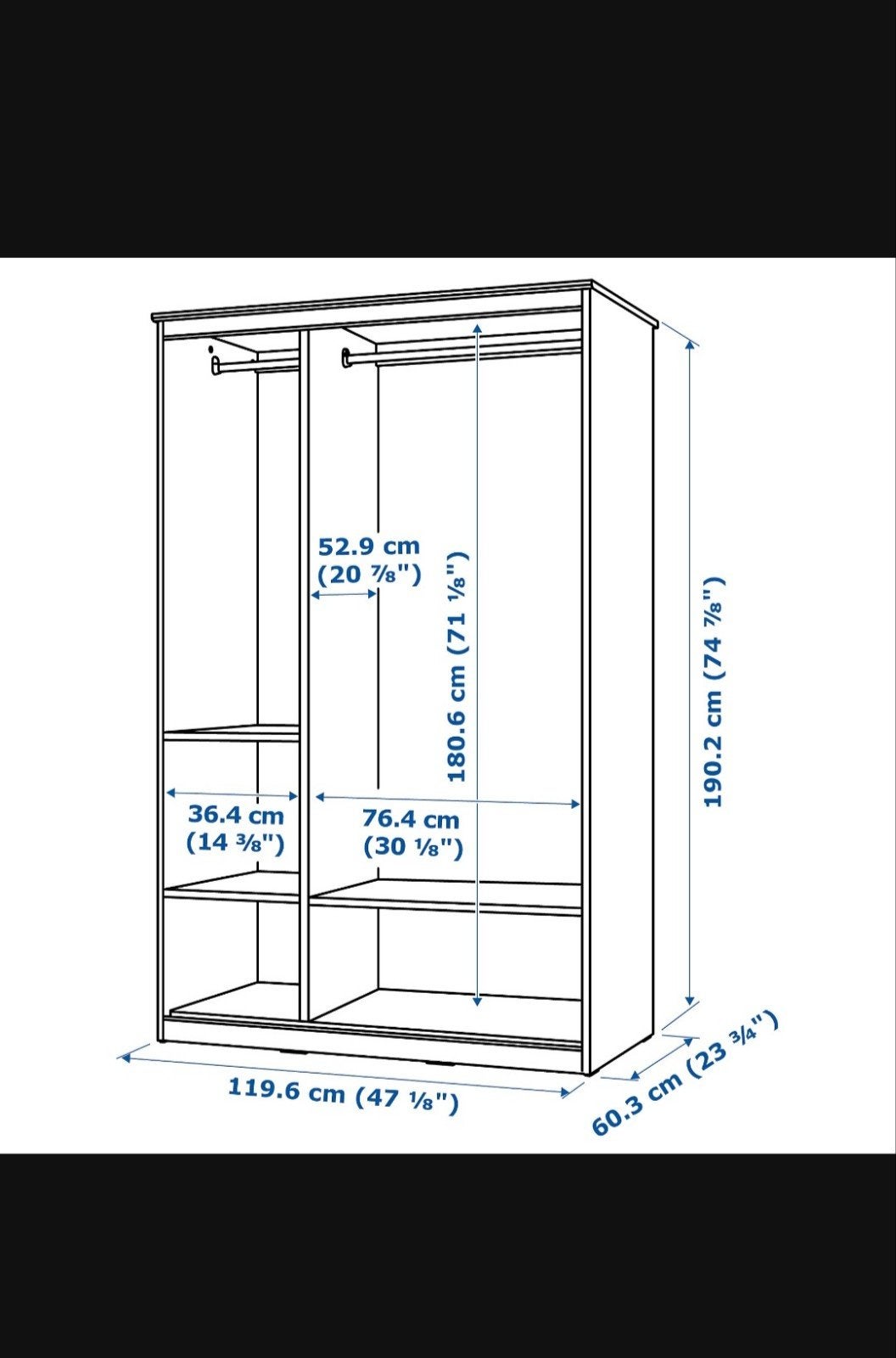 Ikea Songesand kledingkast, Ophalen, Met deur(en), Gebruikt, 100 tot 150 cm