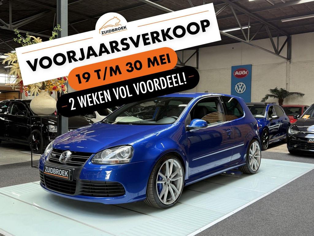 Volkswagen Golf R32 3.2 V6 Cruise Clima Leer (bj 2007), Automatische klimaatregeling, Gebruikt, Blauw, Bedrijf