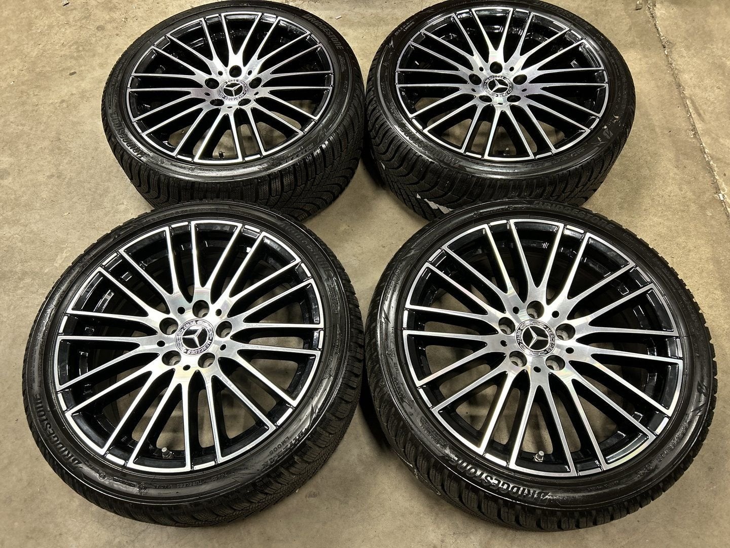 18 inch originele velgen + winterbanden MB A B C CLA klasse, 18 inch, Gebruikt, -, -