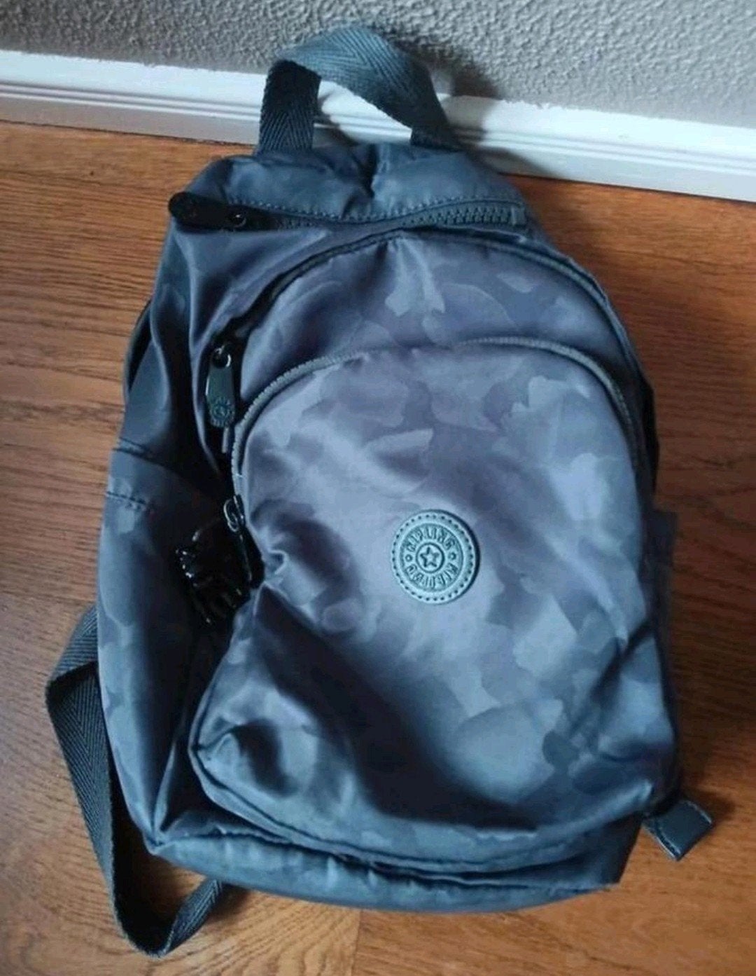 Kipling Tas Delia mini Jacquard charcoal vaste prijs zgan, Ophalen of Verzenden, Kipling, Minder dan 30 cm, Minder dan 25 cm