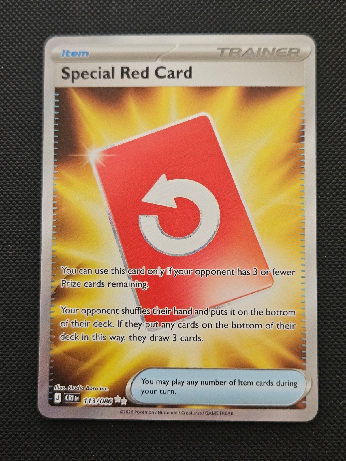 Pokémon Trainer Special Red Card (113/086) - Engels, Ophalen, Nieuw, Losse kaart, Foil