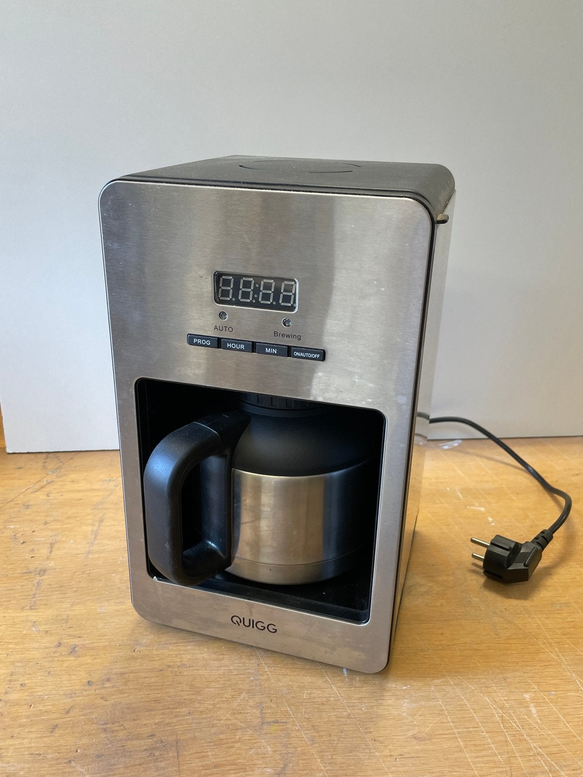 Quigg Koffiezetapparaat met Thermoskan - Zo goed als nieuw, Koffiemachine, Gemalen koffie, Ophalen of Verzenden, Zo goed als nieuw