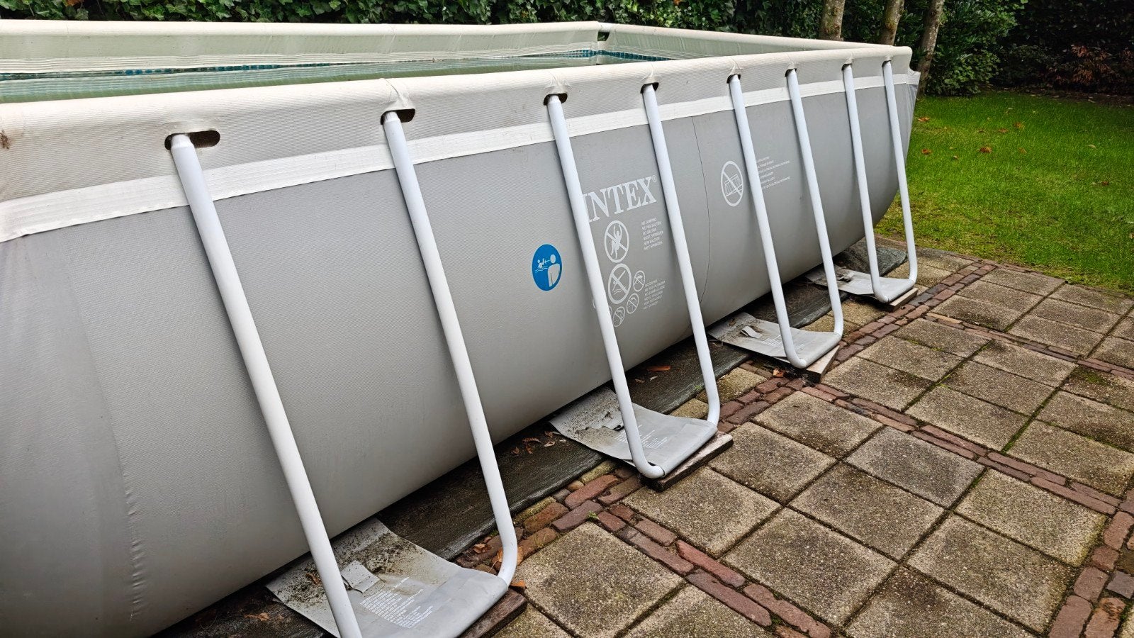 Intex zwembad model A, 4x2m, Ophalen, Gebruikt, 200 tot 300 cm, 80 tot 120 cm