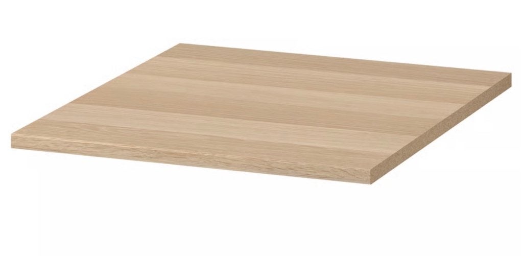 KOMPLEMENT PAX 4 x legplank 50x58 gelazuurd eiken, Ophalen, 50 tot 75 cm, 50 tot 100 cm, Minder dan 100 cm