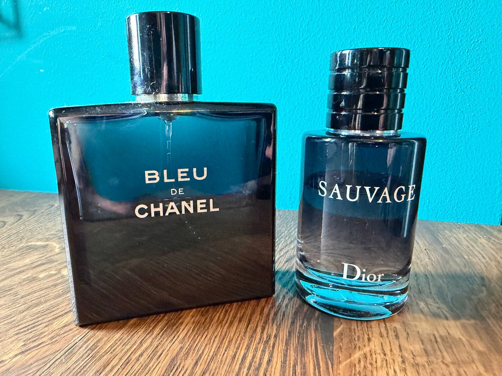 TK: Chanel Bleu de Chanel en Dior Sauvage, Sieraden, Tassen en Uiterlijk, Uiterlijk | Parfum, Verzenden, Zo goed als nieuw
