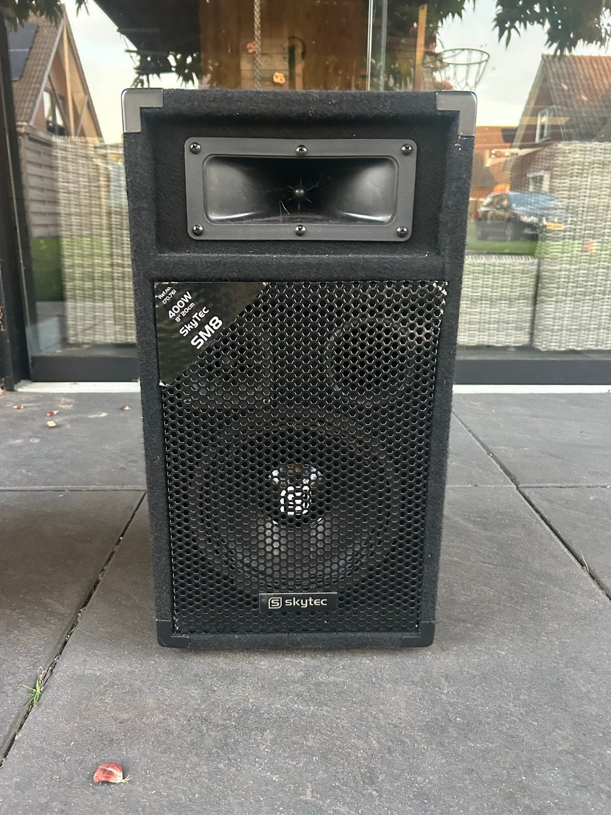 Set van 2 krachtige Skytec SM8 PA-speakers - 400W, Speakerset, Zo goed als nieuw, Ophalen, 150 watt of meer