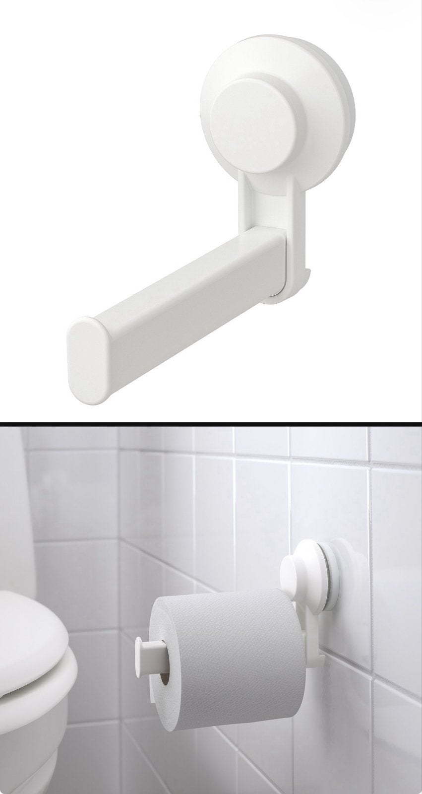 Nieuwe IKEA Tisken wc-rolhouder met zuignap | wit, Wit, Nieuw, Ophalen, Toilet-accessoire