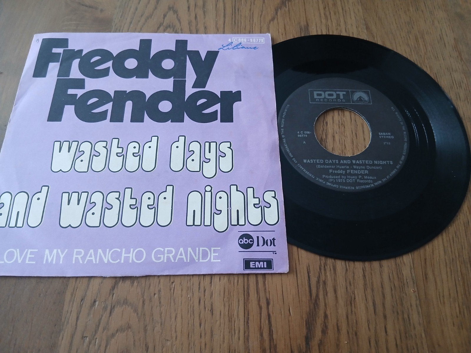VINYL SINGLE  FREDDY FENDER  1975, Cd's en Dvd's, Vinyl Singles, Single, Ophalen of Verzenden, Pop, 1970 - 1979