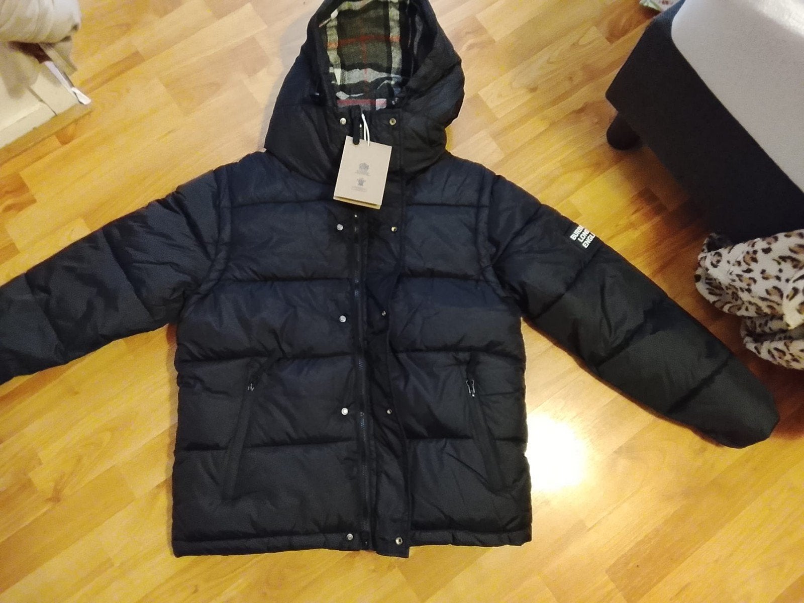 Burberry winterjas XL (valt als L), Ophalen, Maat 52/54 (L), Zwart, Nieuw