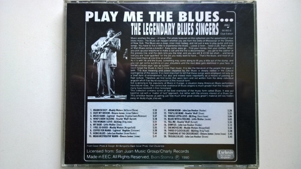 Play Me The Blues... The Legendary Blues Singers, Ophalen of Verzenden, Zo goed als nieuw, Jazz en Blues, Album