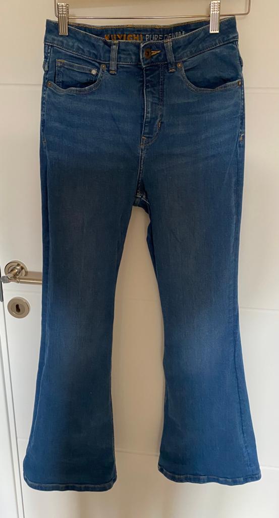 Jeans, Merk Kuyichi, Model Lisette Flare, Maat 28, Lengte 30, Ophalen of Verzenden, Zo goed als nieuw, Blauw, W28 - W29 (confectie 36)