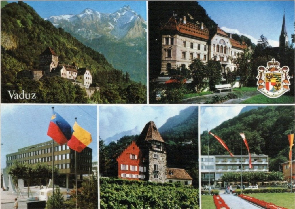 2 Ansichtkaarten Vaduz Liechtenstein 1978., Ophalen of Verzenden, 1960 tot 1980, Ongelopen, Overig Europa