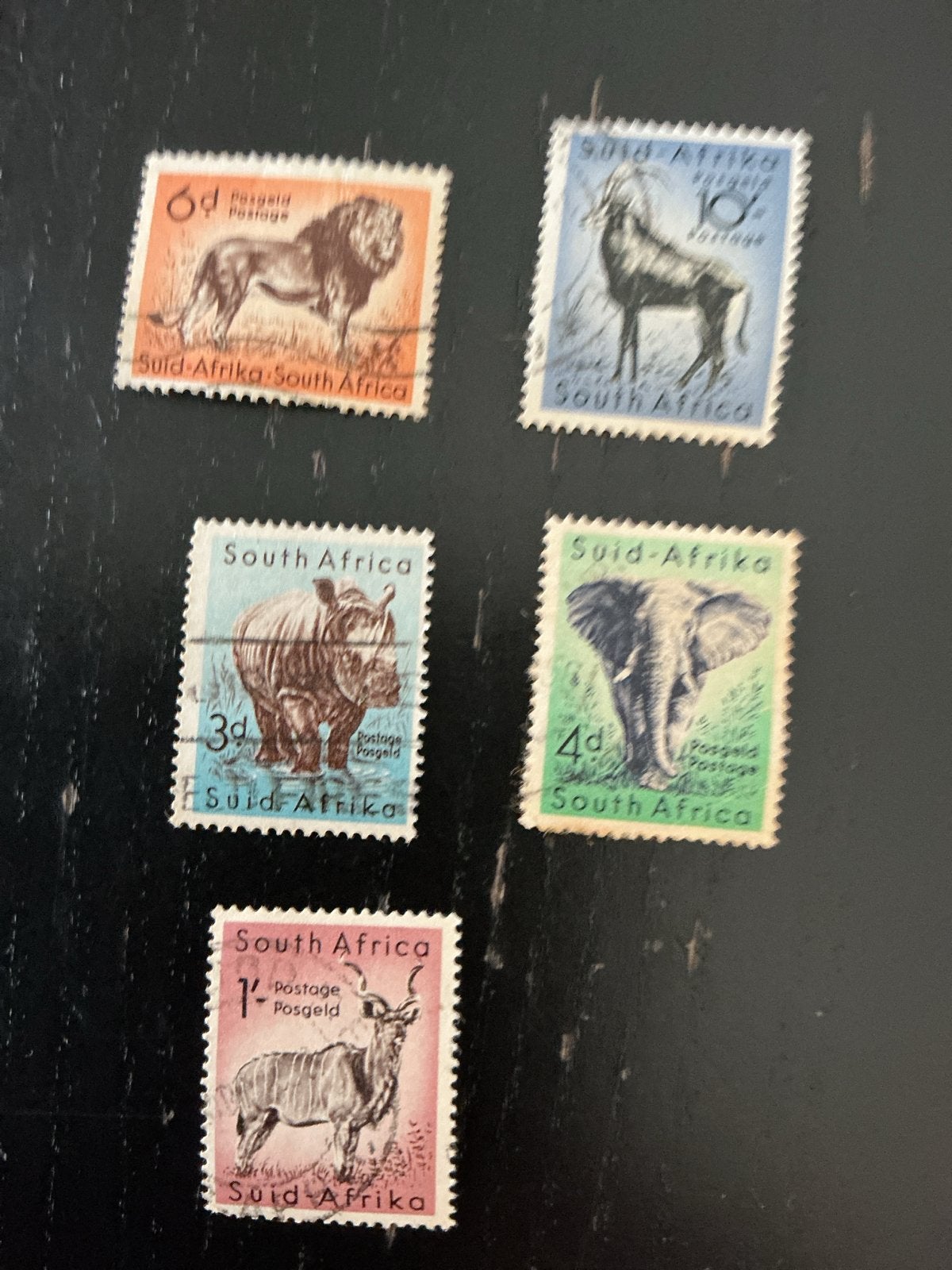 Zuid-Afrikaanse postzegels met wilde dieren (5 stuks), Ophalen of Verzenden, Zuid-Afrika, Gestempeld