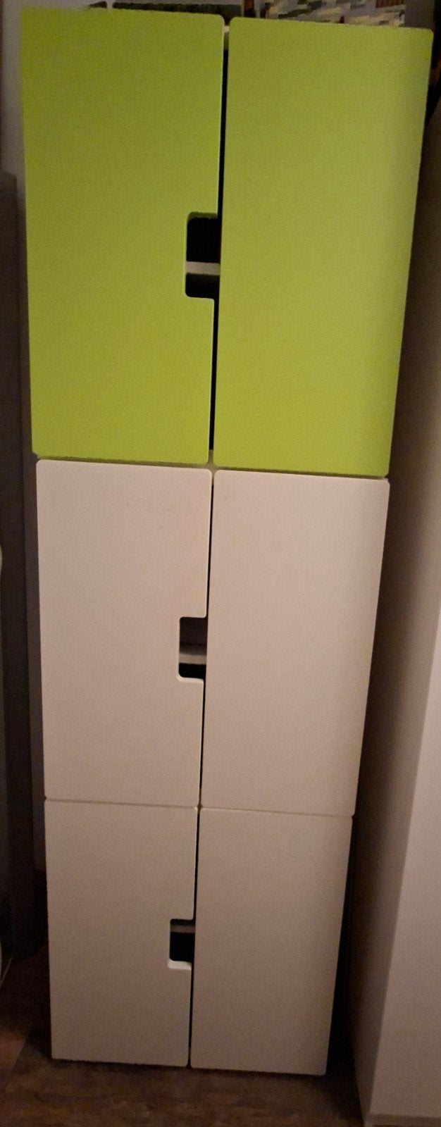 Ikea kasten -3 opgestapelde kasten - Groen en Wit, Ophalen