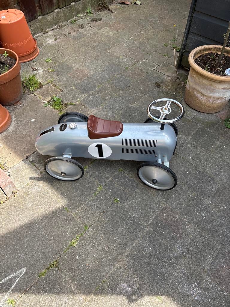 Vintage Zilveren loopauto van Marquant - Kinder Raceauto, Ophalen of Verzenden, Gebruikt, Overige merken
